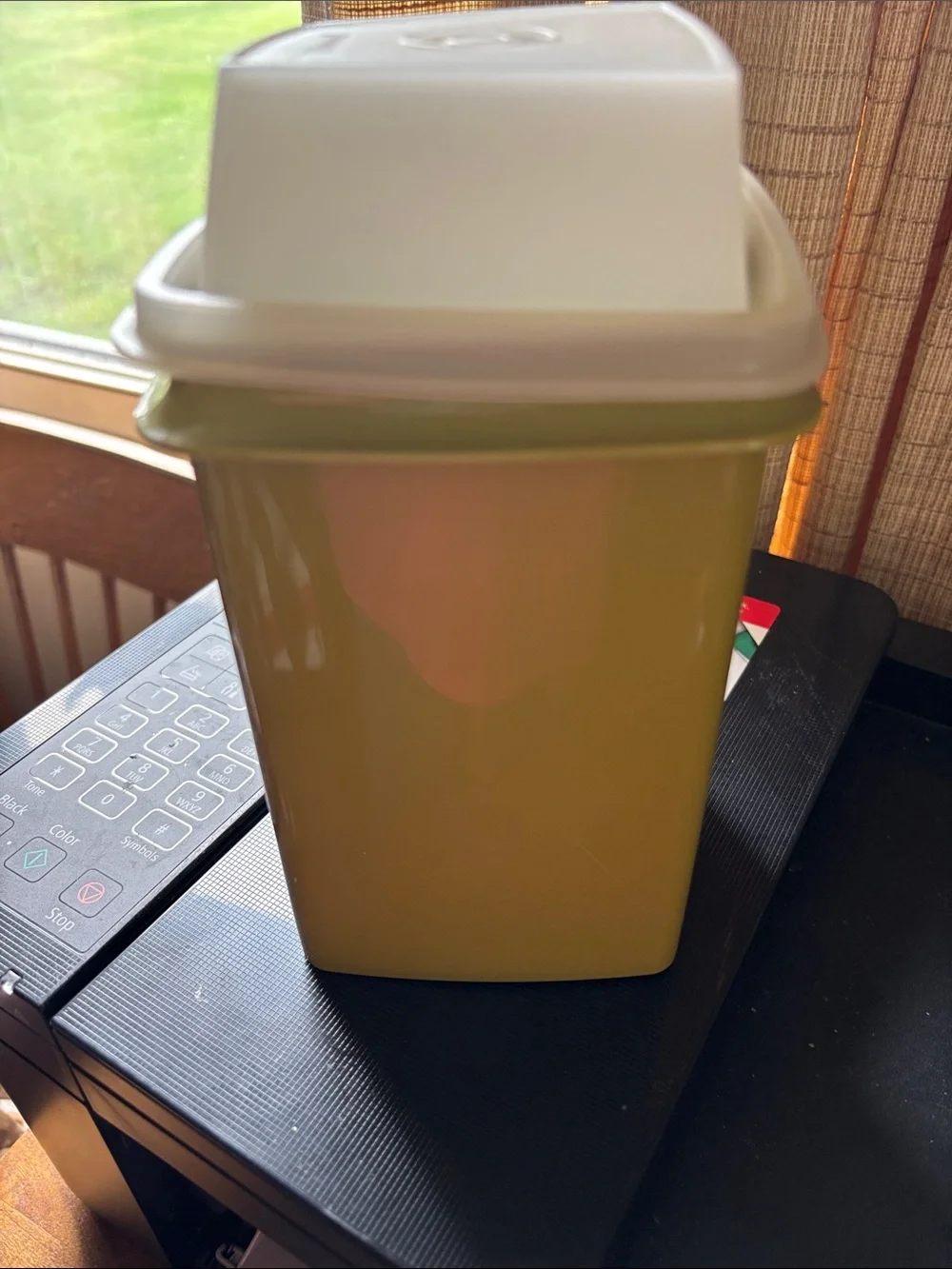 Vintage green Tupperware pickle keeper